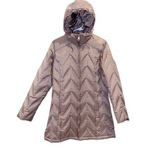 Nils Women's Long White Duck Down-Fill Puffer Coat Size 8